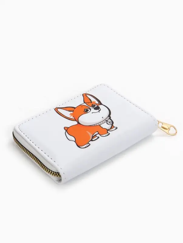 Кошелёк детский Выбражулька &laquo;Корги&raquo;, на молнии, белый