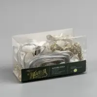 Гирлянда &laquo;Занавес&raquo; 2.8&times;3 м, роса на крючках, IP20, серебристая нить, 300 LED, свечение тёплое белое, мерцание, USB