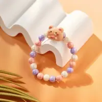 Браслет детский &laquo;Выбражулька. Медведь и жемчуг&raquo;, d=6 см, разноцветный