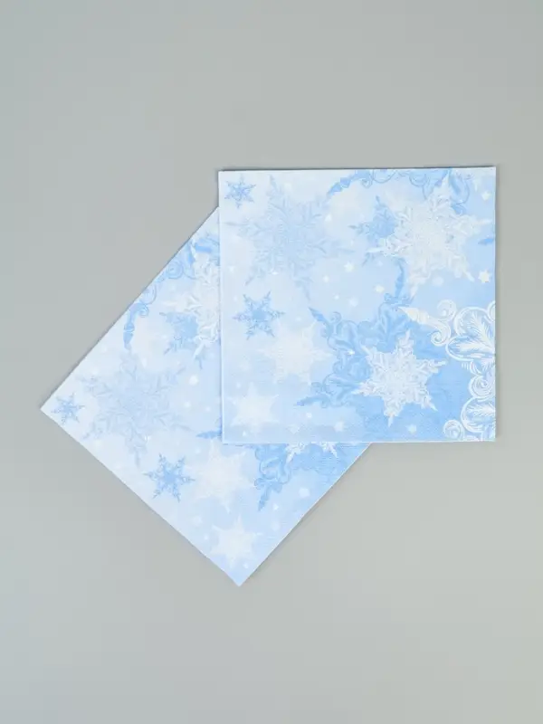 Салфетки бумажные трёхслойные «Снежный вальс» 33х33, 20 шт