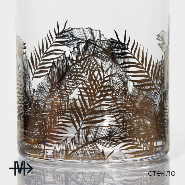 Стакан стеклянный Magistro «Золотой лист», 400 мл, 8,5×10 см Стакан стеклянный Magistro «Золотой лист», 400 мл, 8,5×10 см