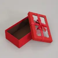 Набор подарочных коробок 3 в 1, прямоугольные с окном, 23&times;16&times;9.5 21&times;14&times;8.0 19&times;12&times;6.5 см