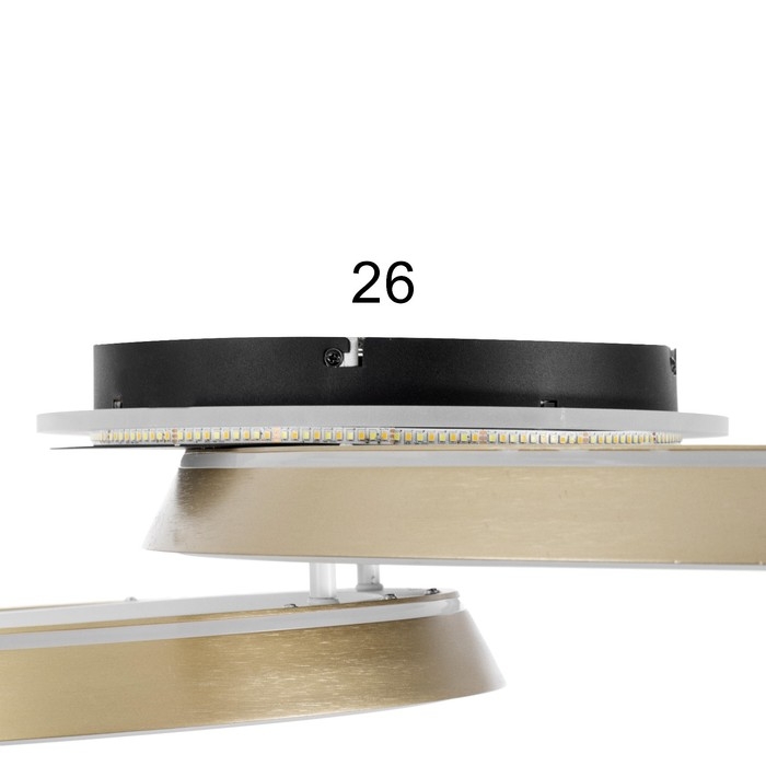 Люстра с ПДУ Люстра с ПДУ "Анелло" 2хLED 3000-6000К 184Вт черно-золотой 86х60х16 см BayerLux