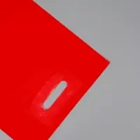 Пакет полиэтиленовый с вырубной ручкой, Красный 30&times;40 см, 60 мкм