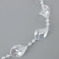 Бусы на нитях, с голографией, 16 мм, 9&plusmn;1 м, прозрачные