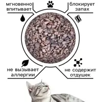 Наполнитель минеральный впитывающий &laquo;Пижон&raquo; для короткошерстных кошек, 10 л