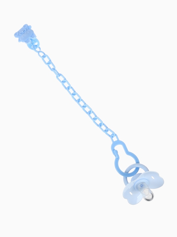 Пустышка классическая, с держателем, +0мес., цвет голубой Пустышка классическая, с держателем, +0мес., цвет голубой