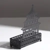 Подставка для мелочей металл &laquo;Дворец&raquo;, чёрный, 6.3&times;14.5&times;18.5 см