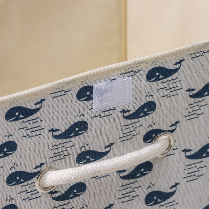 Короб стеллажный для хранения с крышкой «Киты», 37×26×24 см, цвет белый Короб стеллажный для хранения с крышкой «Киты», 37×26×24 см, цвет белый