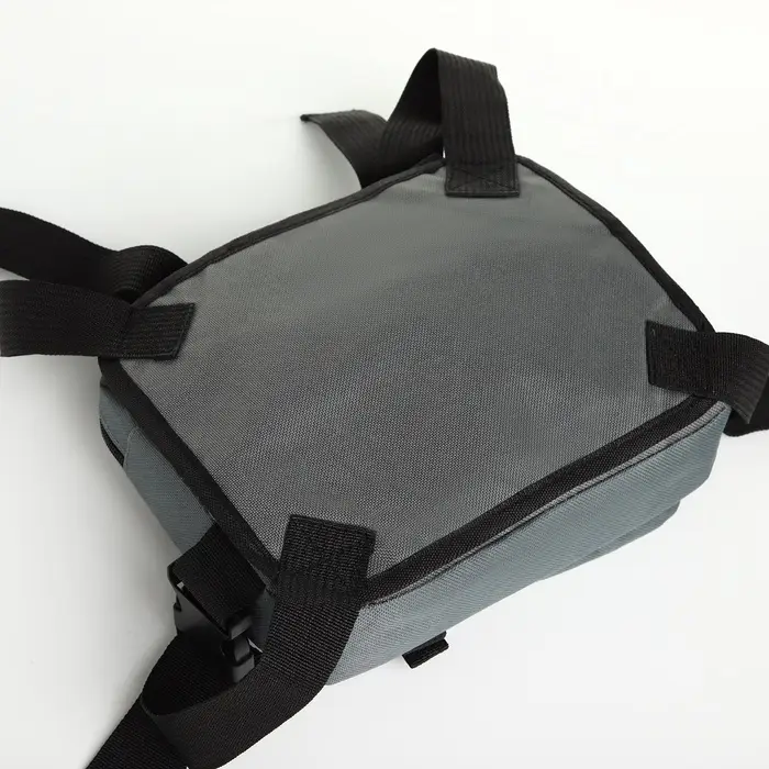 Сумка нагрудная на молнии, 2 наружных кармана, 21×3.5×16 см, серая Сумка нагрудная на молнии, 2 наружных кармана, 21×3.5×16 см, серая