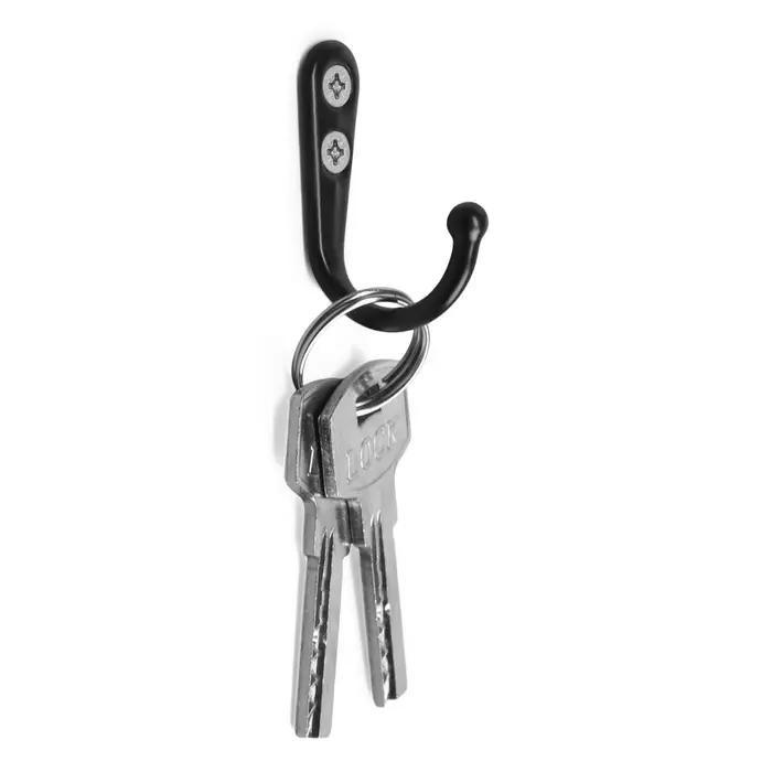 Крючок мебельный ТУНДРА TKO023, однорожковый, цвет черный Крючок мебельный ТУНДРА TKO023, однорожковый, цвет черный