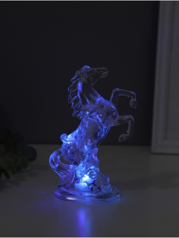 Ночник свеча Ночник свеча "Конь" LED RGB 3xAG13 5х8х15см