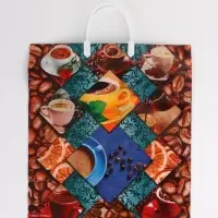 Пакет "Кофейное настроение, полиэтиленовый с вырубной ручкой, пласт. 38х44 см, 90 мкм Пакет "Кофейное настроение, полиэтиленовый с вырубной ручкой, пласт. 38х44 см, 90 мкм