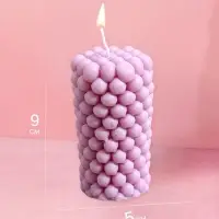 Свеча "Столб шарики" 5х5х9 см, соевый воск, микс Свеча "Столб шарики" 5х5х9 см, соевый воск, микс
