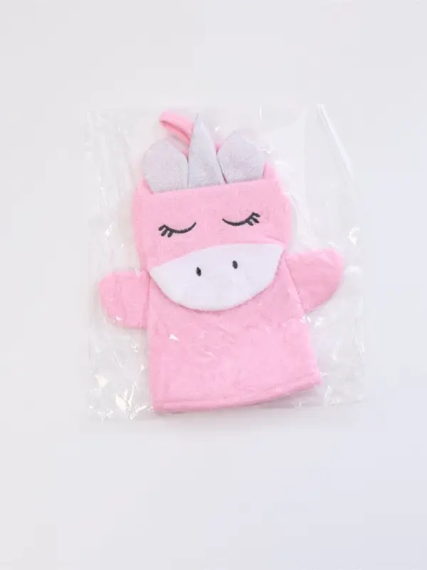 Мочалка варежка детская Доляна &laquo;Единорожка&raquo;, для купания, 25&times;19 см