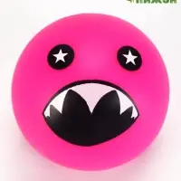Игрушка для собак &laquo;Мяч монстр&raquo;, 7 см, пищащая, розовая