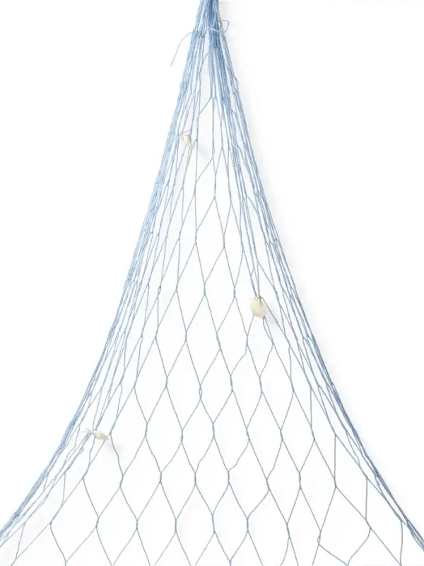 Сетка с ракушками, декоративная, хлопок, 100&times;200 см, голубая