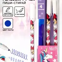 Ручка пиши стирай, 2 штуки, 4 стержня, &laquo;Минни Маус&raquo;