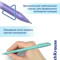 Ручка шариковая ErichKrause. U-108 Pastel Stick, синий стержень, узел 1 мм, МИКС