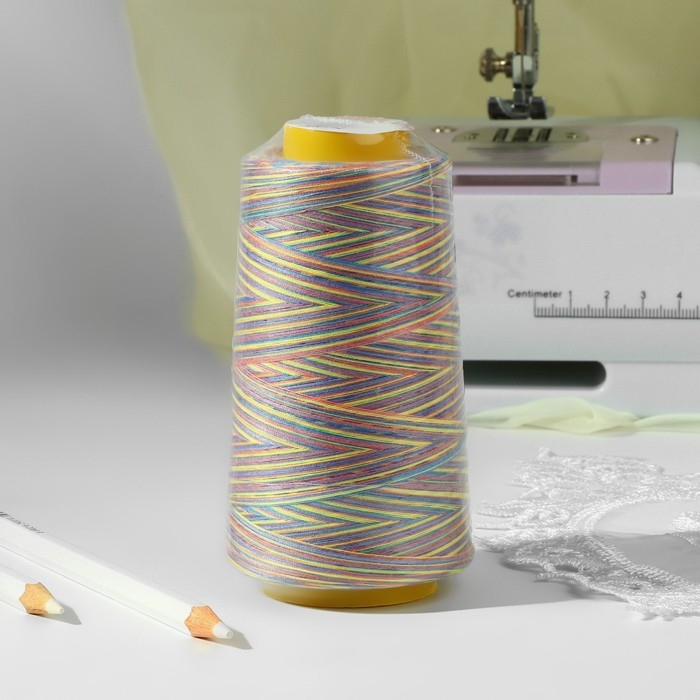 Нитки мультиколор 40/2, 2700 м, цвет разноцветный Нитки мультиколор 40/2, 2700 м, цвет разноцветный