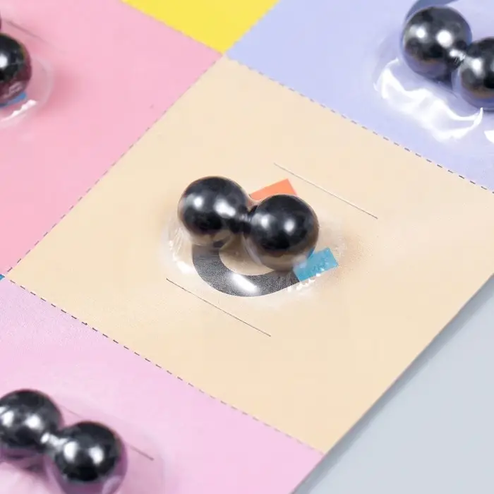 Поющие магниты цикады «Чёрные шары», набор 2 шт., антистресс, d=1.5 см