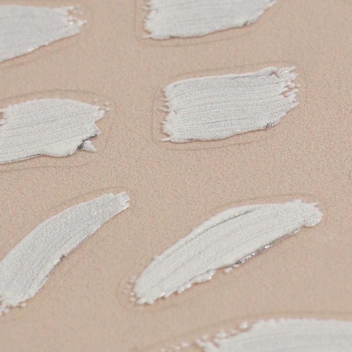 Наклейки для ногтей «Мазки», объёмные, цвет белый Наклейки для ногтей «Мазки», объёмные, цвет белый