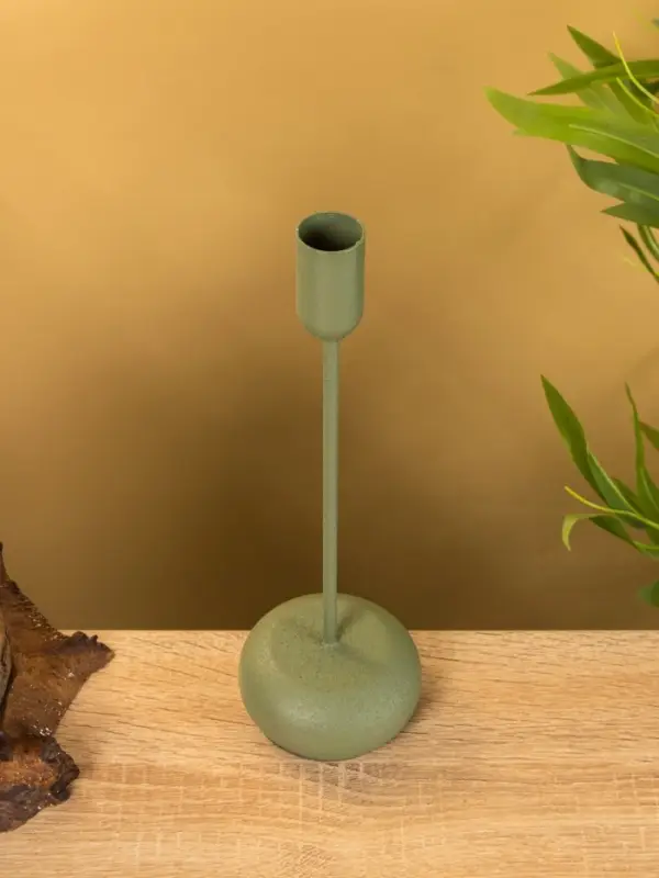 Подсвечник на 1 свечу текстурный  Подсвечник на 1 свечу текстурный "Болотный" 8х8х25,5 см