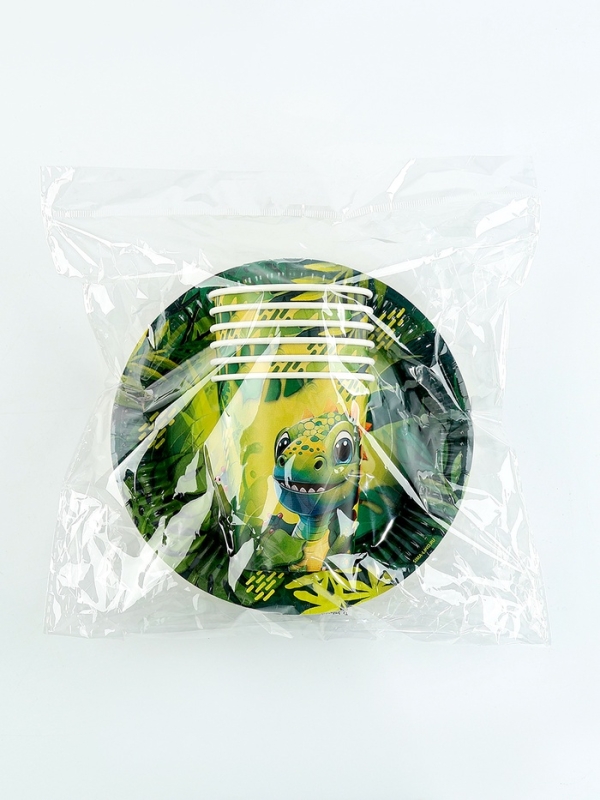 Набор бумажной посуды одноразовый Набор бумажной посуды одноразовый "Динозавр" 6 тарелок, 6 стаканов