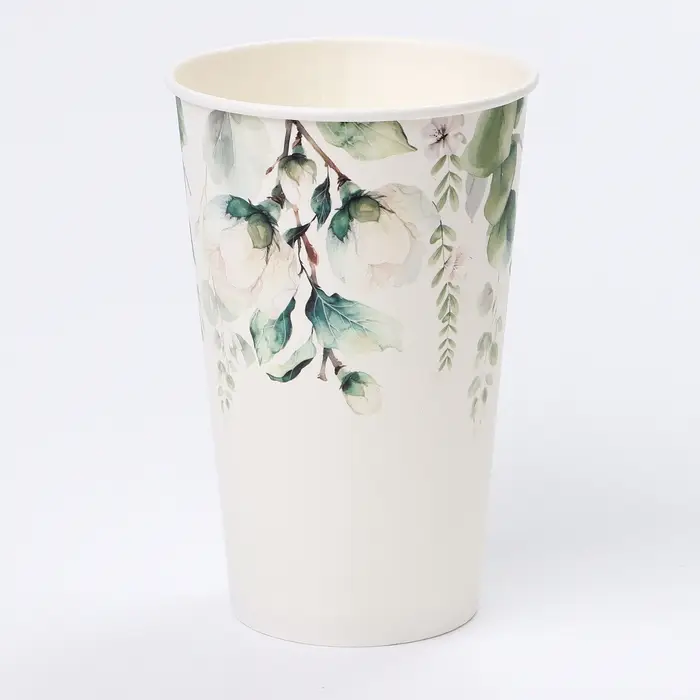 Стакан одноразовый бумажный «Зелень», 400 мл