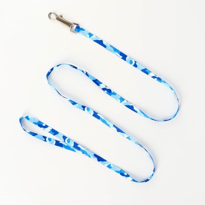 Комплект Комплект "Камуфляж", ширина 1 см,шлейка 21-35 см,поводок 120 см,капрон,капрон, сине-голубой