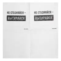 Салфетки бумажные однослойные &laquo;Не стесняйся-вытирайся&raquo;, 24&times;24 см, набор 20 шт.