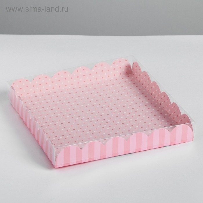 Коробка для печенья, кондитерская упаковка с PVC крышкой, «8 марта», 21 х 21 х 3 см Коробка для печенья, кондитерская упаковка с PVC крышкой, «8 марта», 21 х 21 х 3 см