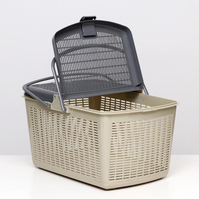 Корзина 47х36х27,5 см, серая Корзина 47х36х27,5 см, серая