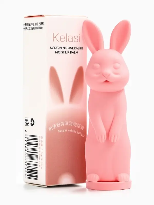 Бальзам для губ зайчик, увлажняющий, розовый