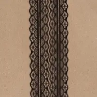Кружево капроновое, 30 мм, 10&plusmn;1 м, чёрное