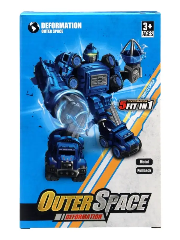 Робот-трансформер «Космобот», собирается из 5 машинок, подвижные детали