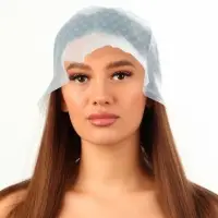 Шапочка для мелирования, с крючком, голубая