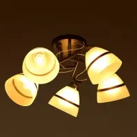 Люстра потолочная BayerLux &laquo;Лайма&raquo;, 5хЕ27, 40 Вт, черно-хромовый, 55&times;55&times;24 см