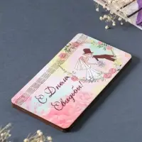 Купюрница свадебная "С днём свадьбы" парочка,  19х9,5х0,7 см, вид 6