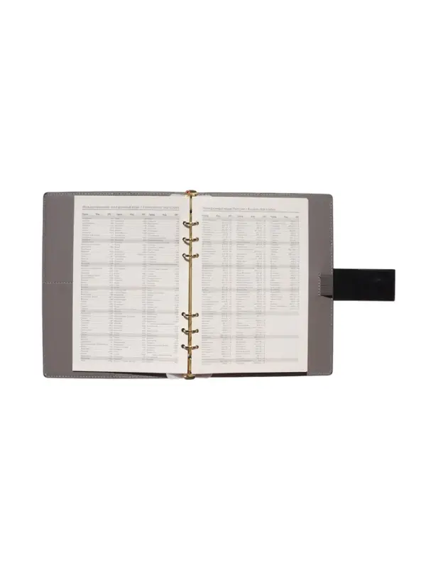 Органайзер на кольцах, А5, с хлястиком, 80л, линия, к/зам, Черный Органайзер на кольцах, А5, с хлястиком, 80л, линия, к/зам, Черный