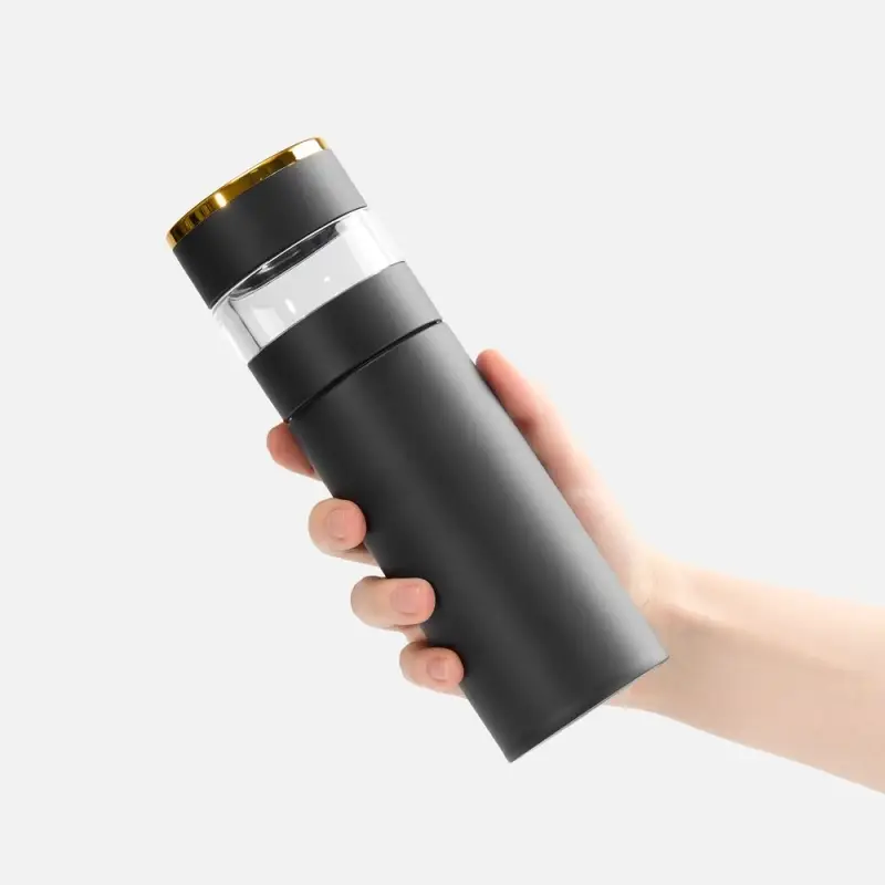 Смарт-бутылка с инфьюзером Thermory, черная Смарт-бутылка с инфьюзером Thermory, черная