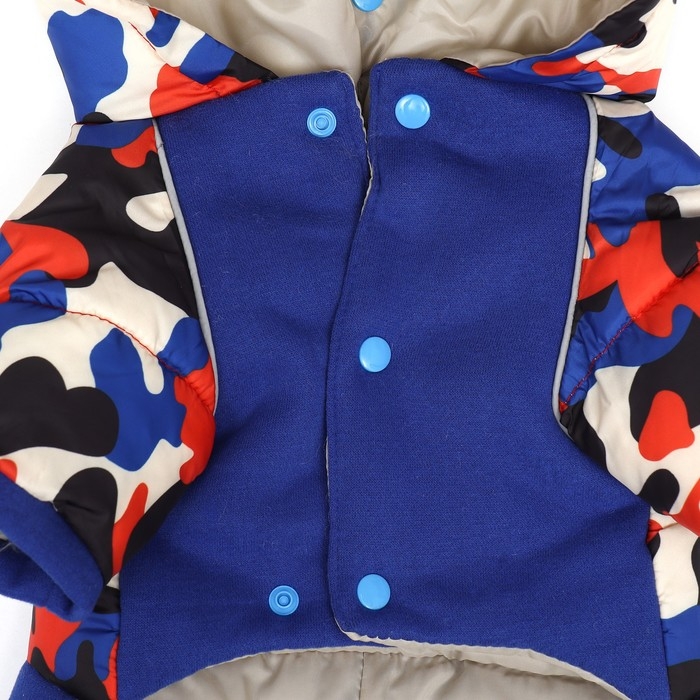 Комбинезон Комбинезон "Go-Иди" с утяжкой, размер 8 (ДС 19 см, ОГ 30, ОШ 22 см), синий/камуфляж