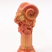 Фигурка декоративная &laquo;Баран на пьедестале&raquo;, 15&times;7 см, красная