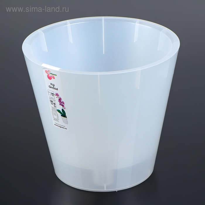 Кашпо для цветов «Фиджи», 5 л, d=23 см, прозрачное Кашпо для цветов «Фиджи», 5 л, d=23 см, прозрачное