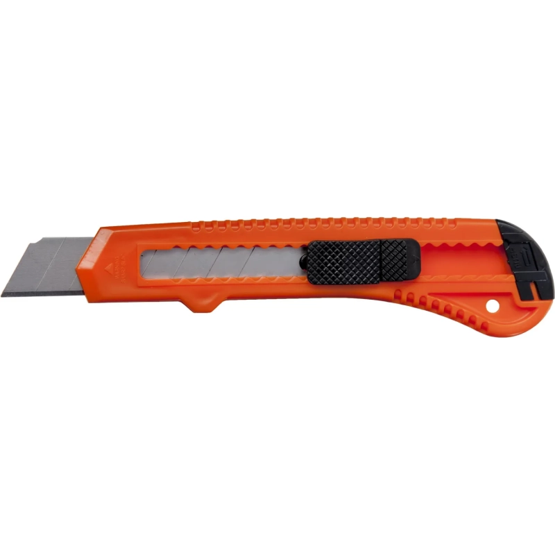 Нож канцелярский 18мм Attache с фиксатором, полибег, цв.в ассорт.