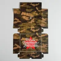 Кондитерская упаковка, коробка «23 февраля», 17 х 20 х 6 см