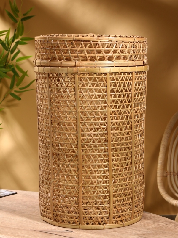 Корзина плетёная  Корзина плетёная "Баскет" бамбук 40х40х60 см, светлая