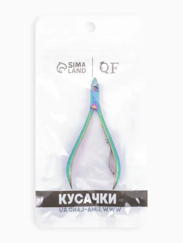 Кусачки маникюрные для кутикулы, 9.5 см, длина лезвия-10 мм, цвет хамелеон