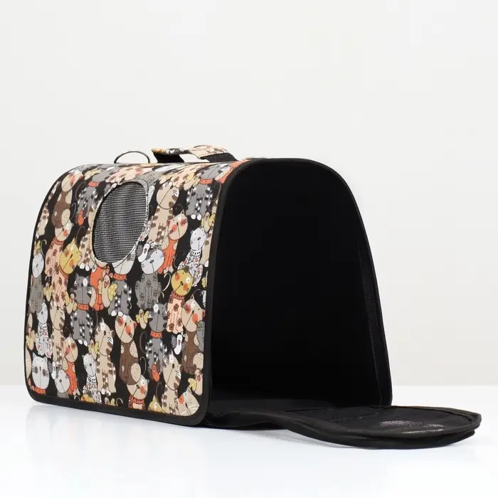 Сумка - переноска каркасная &laquo;Кошки&raquo;, размер S, 37.5&times;17&times;22 см