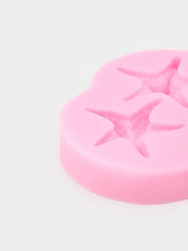 Молд для заливки &laquo;Лагуна&raquo;, силикон, 3 ячейки, 8&times;7.5&times;1 см, розовый